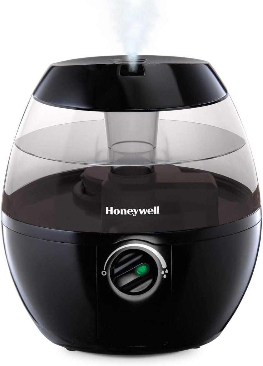 Honeywell HUL520B Mistmate Cool Mist Humidifier Black With Easy Fill Tank & Auto Shut-Off, For Small Room, Bedroom, Baby Room, Office