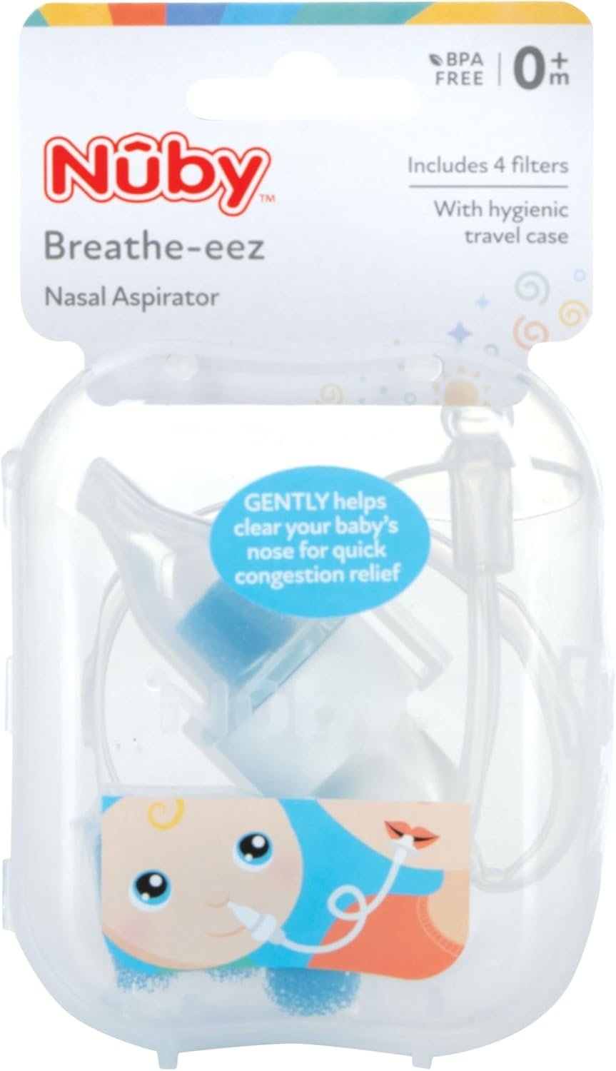 Nuby, Breathe-EEZ Infant Nasal Aspirator with Travel Case, 5"