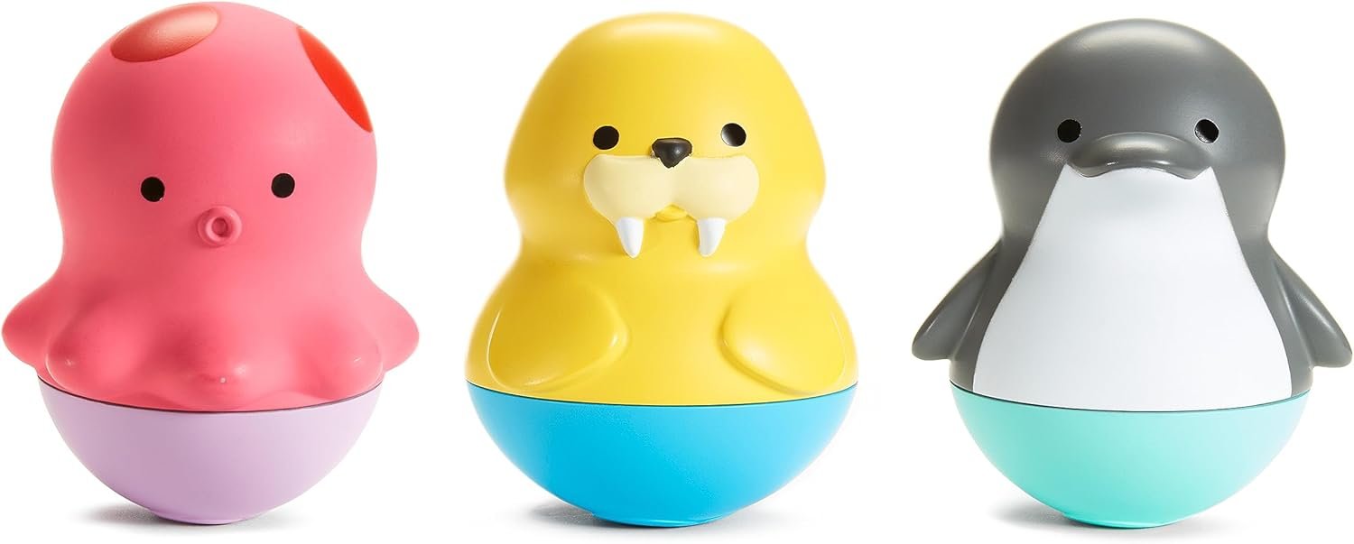 Munchkin® Bath Bobbers Mold Free Baby and Toddler Bath Toy, 6+ Months, Dolphin/Walrus/Octopus