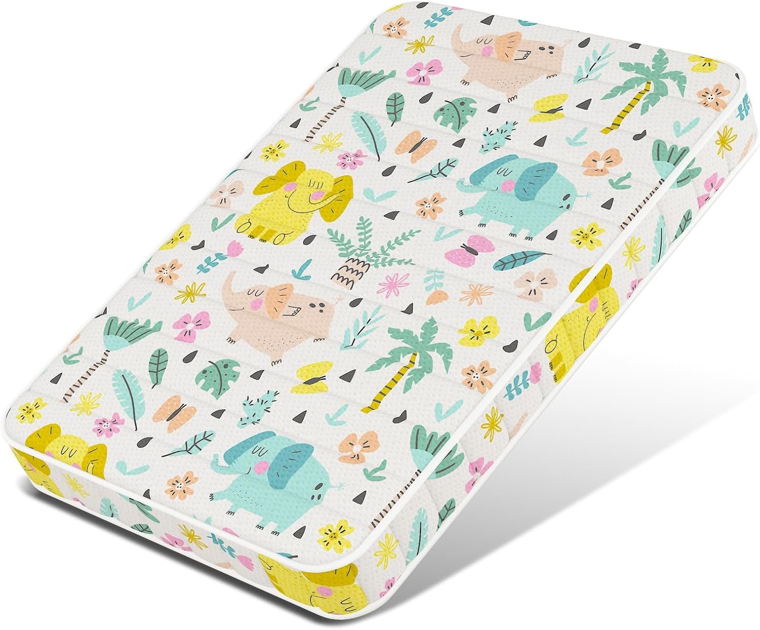 3 Inch 38" Lx26 W Mattress, No Gaps Edge Reinforcement High Density Foam, Odorless and Steady, Certipur-us and Oeko -tex Certified, Elephant