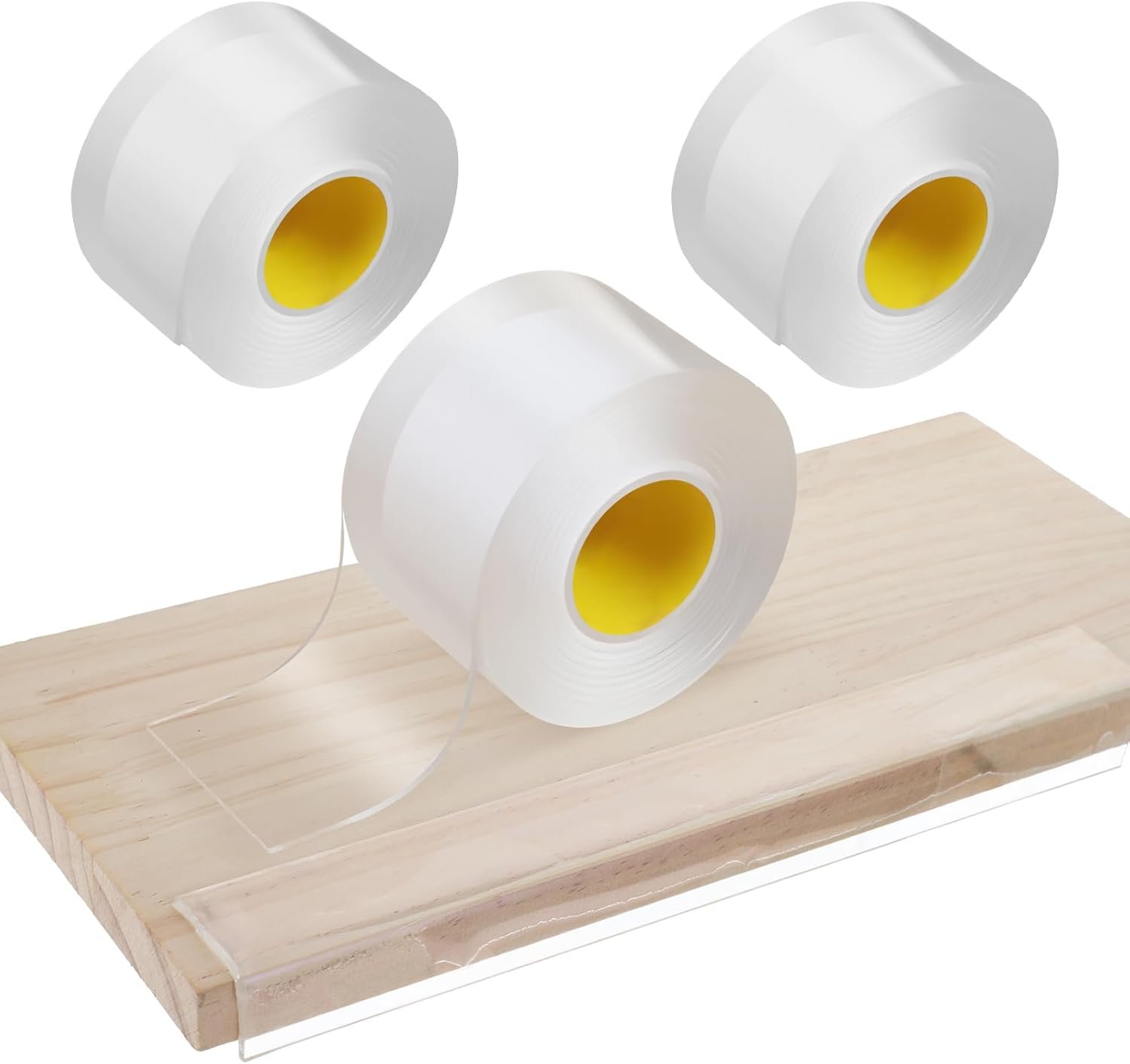 3 Pack Clear Edge Protector Strip, Anti-Sharp Corner Protector, Self Adhesive Safety Bumper Strip for Proofing Furniture, Tables, Cabinets, 2in x 9.84ft